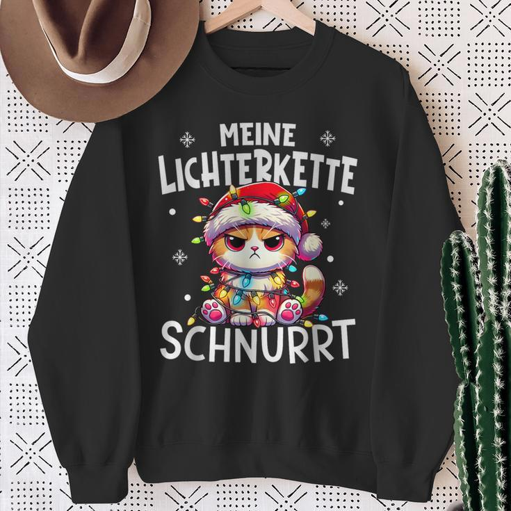 Christmas Cat My Fairy Lights Purrs Fun Sweatshirt Geschenke für alte Frauen