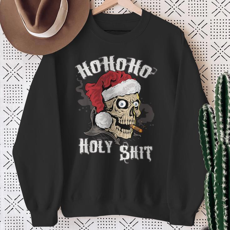 Christmas Santa Skull Rocker Sweatshirt Geschenke für alte Frauen