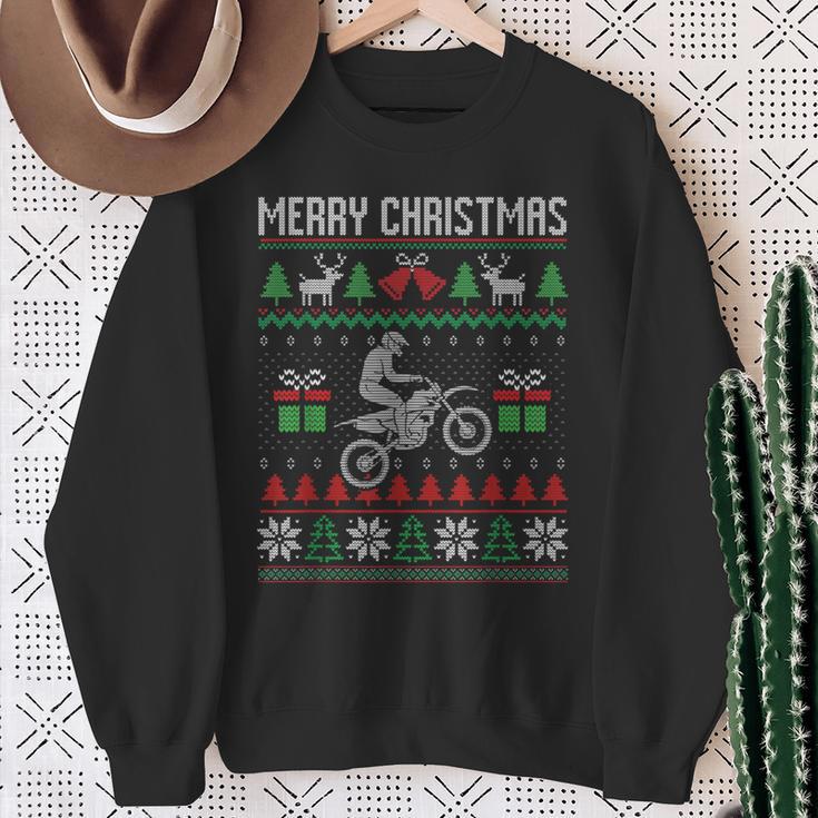 Christmas Jumper Motocross Dirt Bike Racing Christmas Sports Ugly Sweatshirt Geschenke für alte Frauen