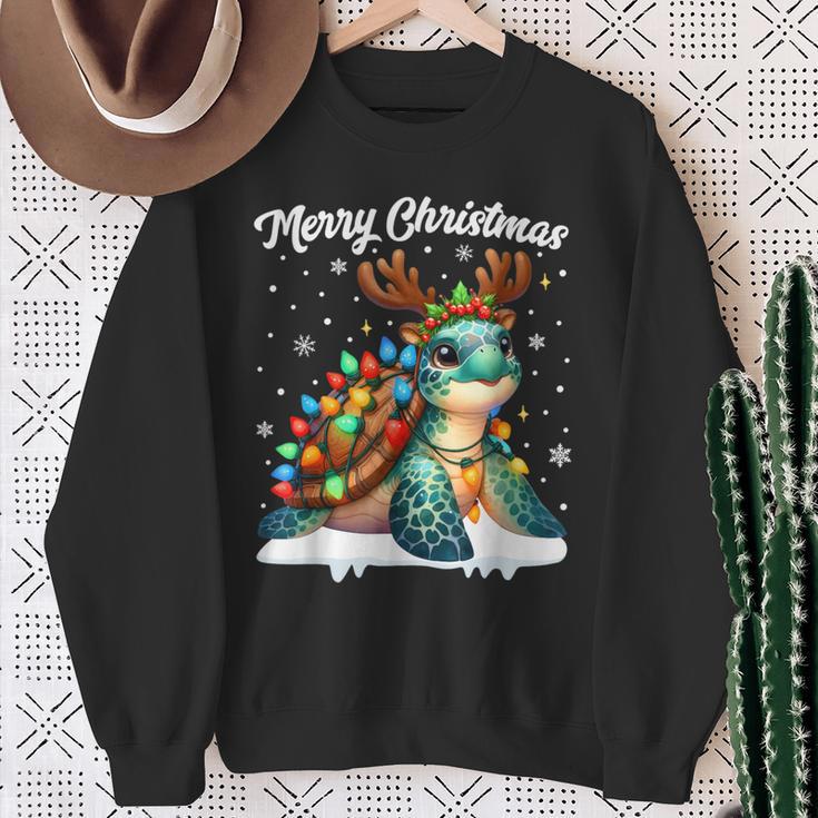 Christmas Outfit Christmas Jumper Turtle Christmas Sweatshirt Geschenke für alte Frauen