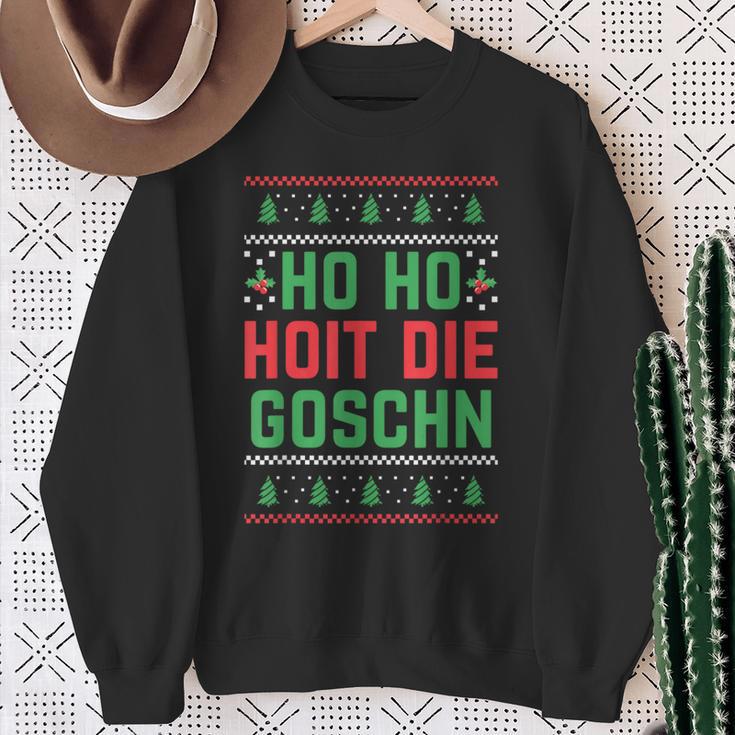 Christmas Party Santa Ho Ho Hoit Die Goschn Sweatshirt Geschenke für alte Frauen