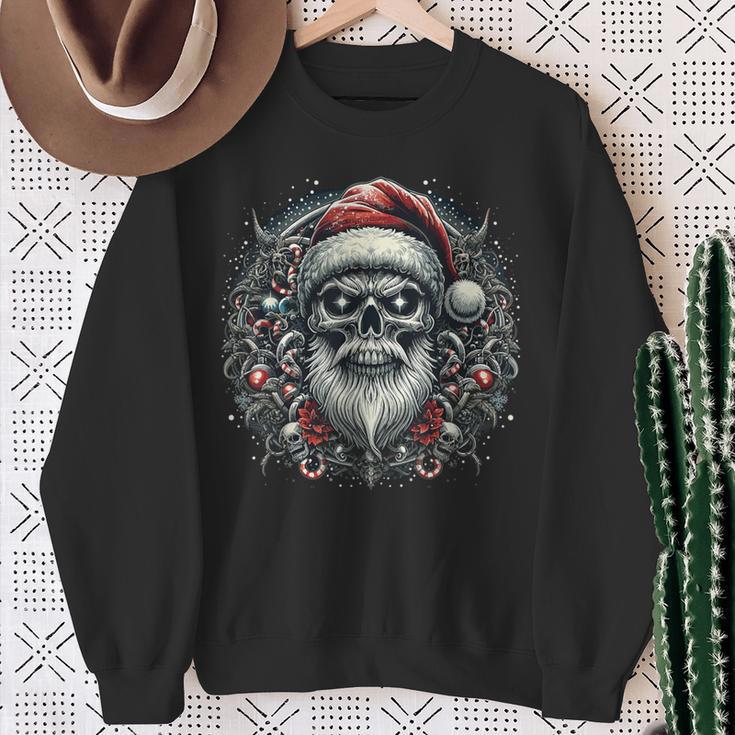 Christmas Skull Christmas Death Heavy Xmas Sweatshirt Geschenke für alte Frauen