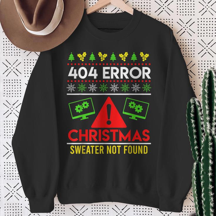 Christmas Slogan 404 Error Sweater Not Found Ugly Christmas Sweatshirt Geschenke für alte Frauen