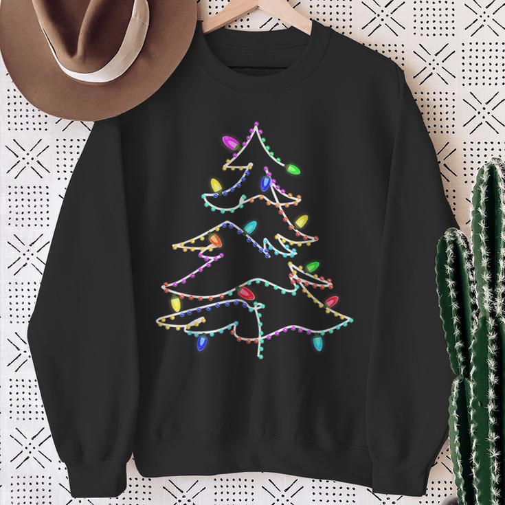 Christmas Tree Fairy Lights Christmas Tree Winter Sweatshirt Geschenke für alte Frauen