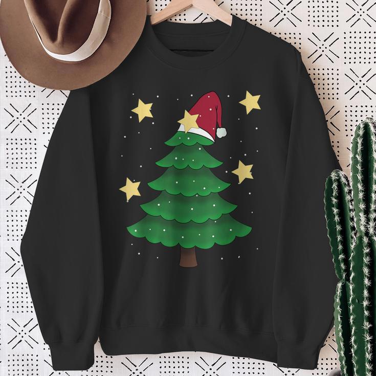 Christmas Tree Fir Christmas Children Christmas Stars Snow Sweatshirt Geschenke für alte Frauen