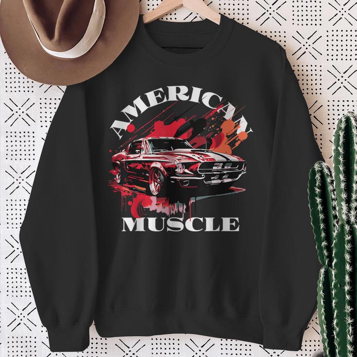 Classic American Muscle Car Sweatshirt Geschenke für alte Frauen