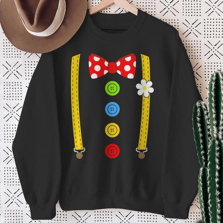 Clown Costume Braces Fancy Dress Carnival Sweatshirt Geschenke für alte Frauen