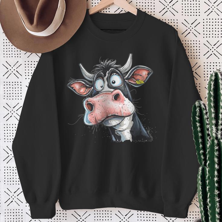 Colourful Cow I Cow Sweatshirt Geschenke für alte Frauen