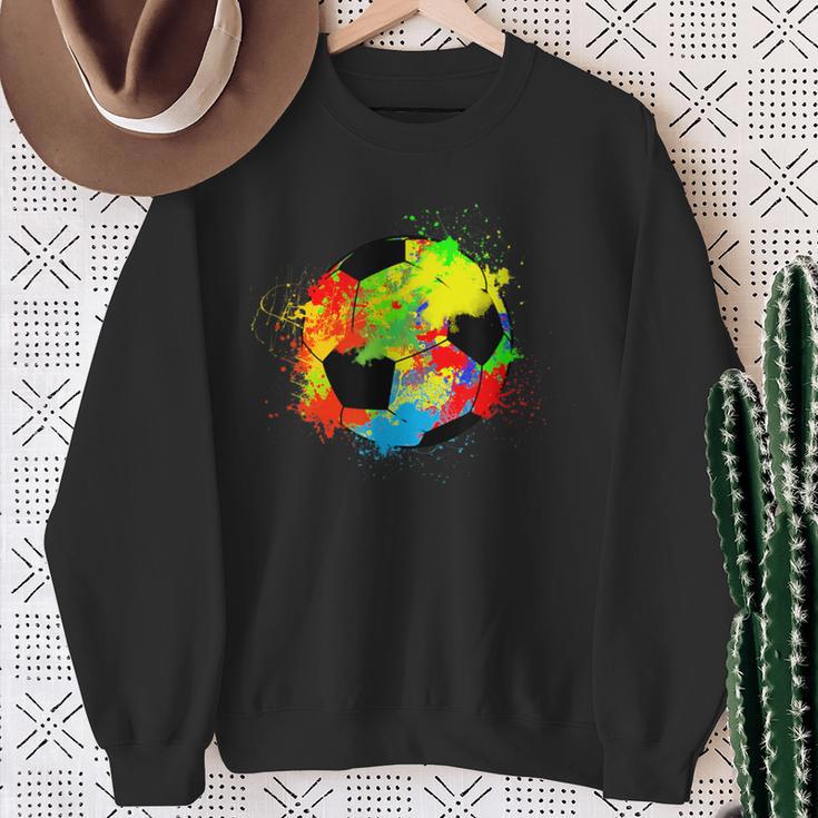 Colourful Football Ball Sweatshirt Geschenke für alte Frauen