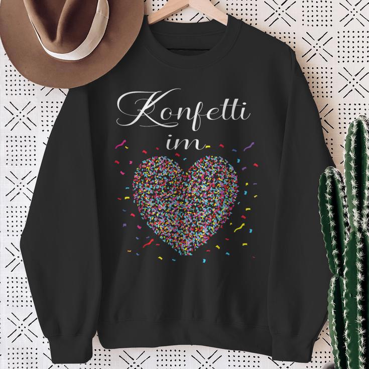 Confetti In Heart Fancy Dress Carnival Confetti Costume Outfit Sweatshirt Geschenke für alte Frauen