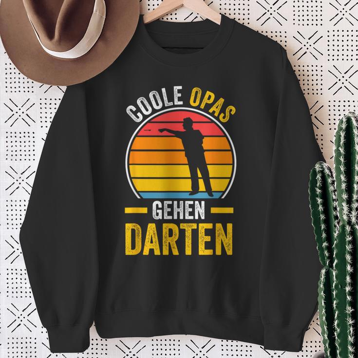 Cool Opas Going Dart Grandpa Dart Sweatshirt Geschenke für alte Frauen