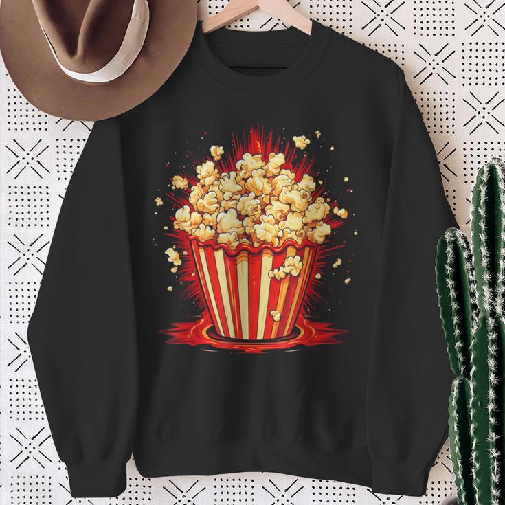 Cool Popcorn Container Sweatshirt Geschenke für alte Frauen