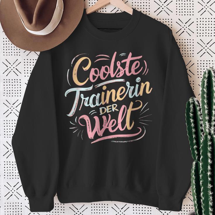 Coolste Trainerin Fitness Dance Handball Farewell Sweatshirt Geschenke für alte Frauen