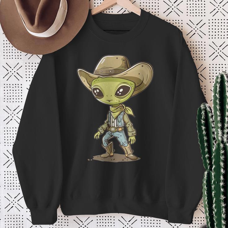 Cute Alien Cowboy Sweatshirt Geschenke für alte Frauen