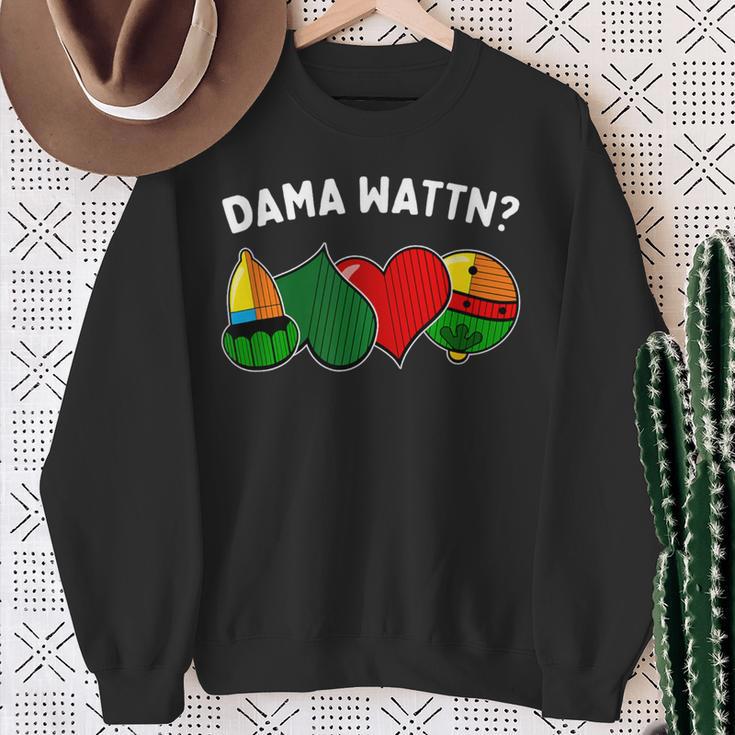 Dama Watten Card Game Wading Sweatshirt Geschenke für alte Frauen