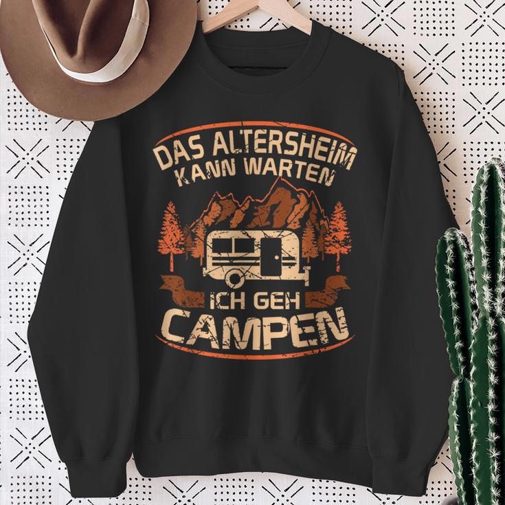 Das Altersheim Kann Waten Ich Geh Campen Grandpa Campen Campen Sweatshirt Geschenke für alte Frauen