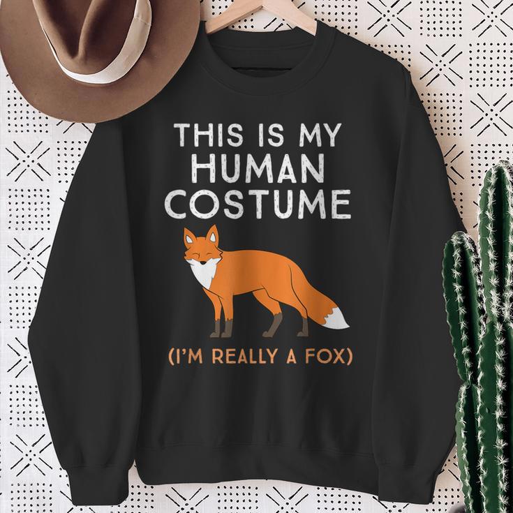 Das Ist Mein Menschen I'm Really A Fox Sweatshirt Geschenke für alte Frauen