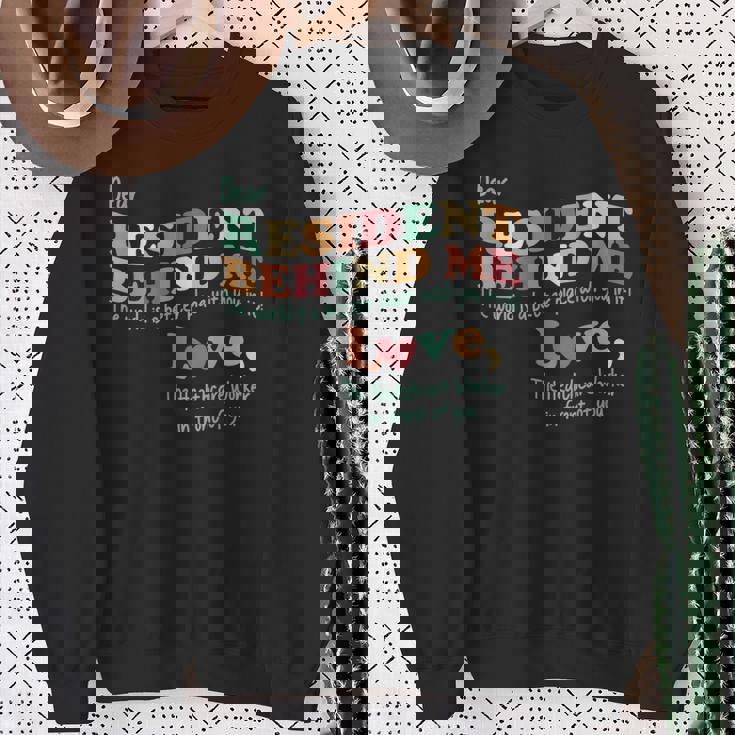 Dear Resident Behind Me Nursing Home Staff Print On Back Sweatshirt Gifts for Old Women