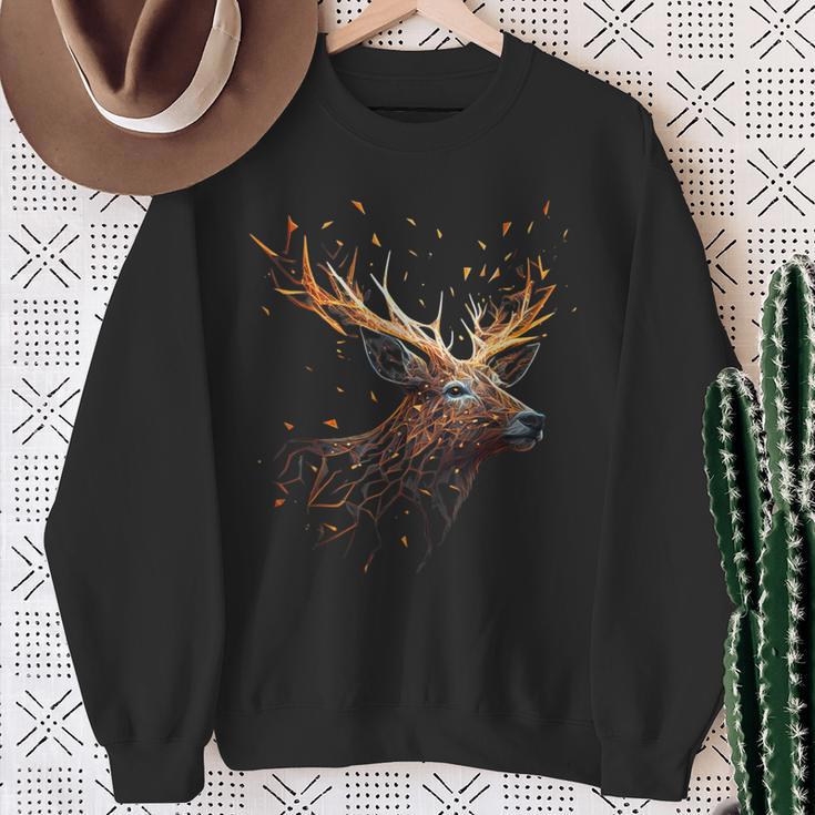 Deer Animal Motif Elk Forest Animal Print Deer Sweatshirt Geschenke für alte Frauen