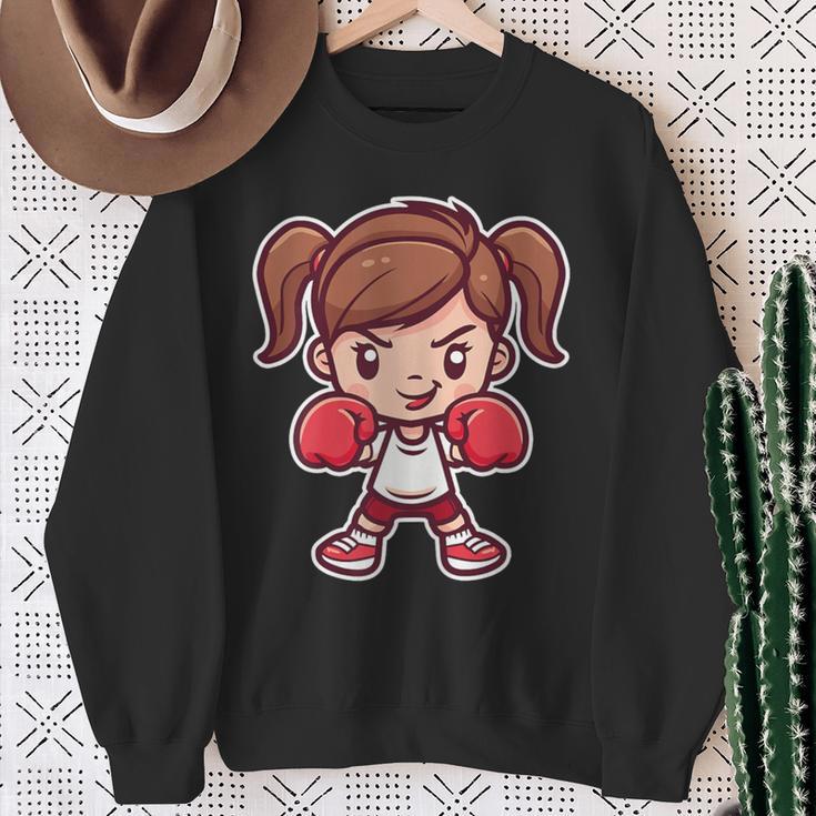 Dibujos Animados De Boxeo Para Niñas Camisa de entrenamiento Regalos para ancianas