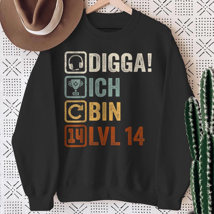 With Digga Ich Bin 14 Jahre Junge Geburtstag Sweatshirt Geschenke für alte Frauen