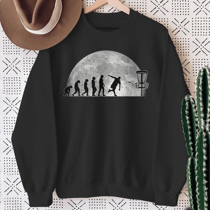 Discgolf Evolution Moon Throwing Disc Golf Disc Sweatshirt Geschenke für alte Frauen