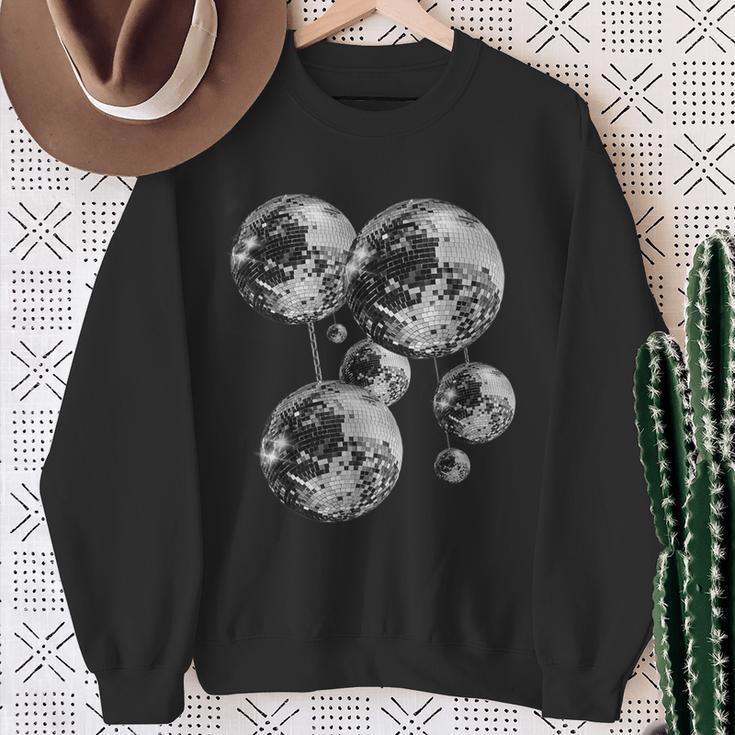 And Disco Ball Pattern 70S 80S Retrointage Sweatshirt Geschenke für alte Frauen