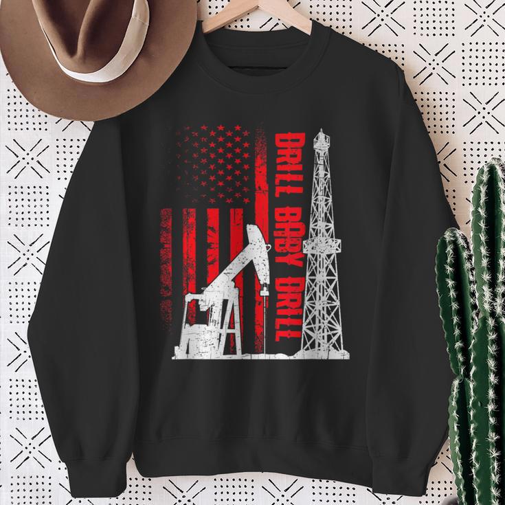 Drill Baby Drill Oil Field Worker Sweatshirt Geschenke für alte Frauen