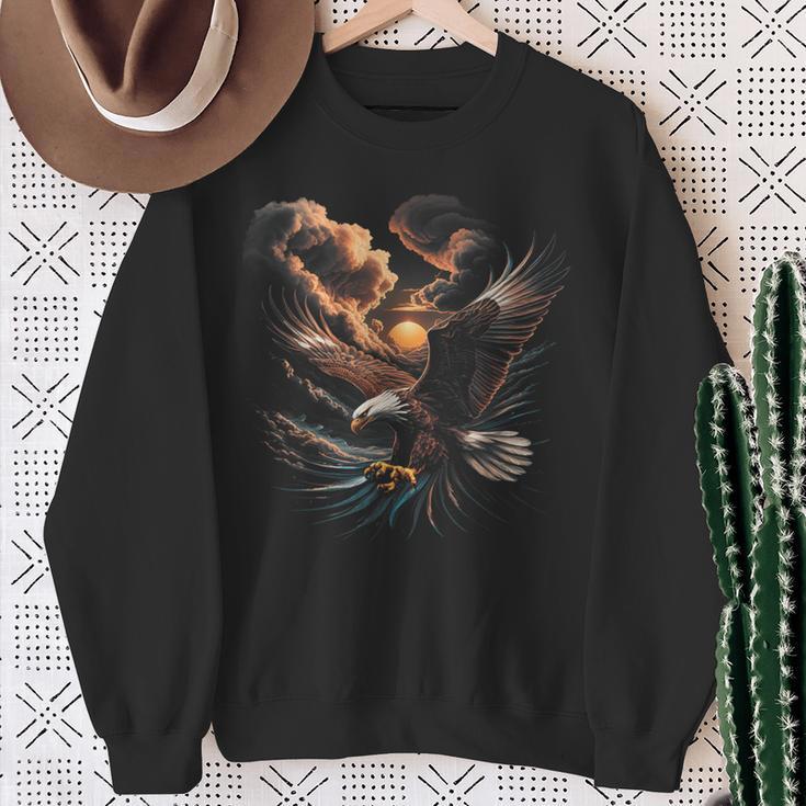 Eagle Bird Watching Wildlife American Pride Bald Eagle Usa Sweatshirt Geschenke für alte Frauen