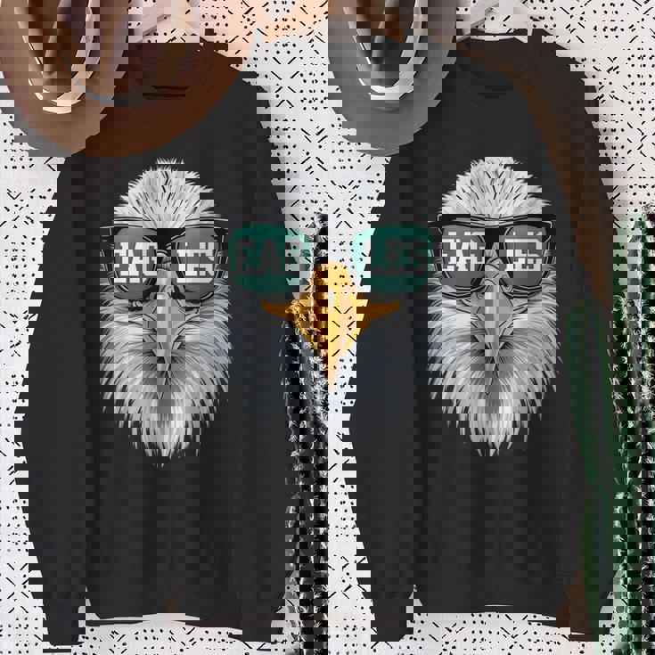 Eagles Lover Cool Bald Eagle's Head With Sunglasses Nature Sweatshirt Gifts for Old Women