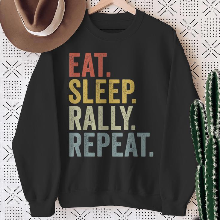 Eat Sleep Rally Repeat Rally Driving Sweatshirt Geschenke für alte Frauen