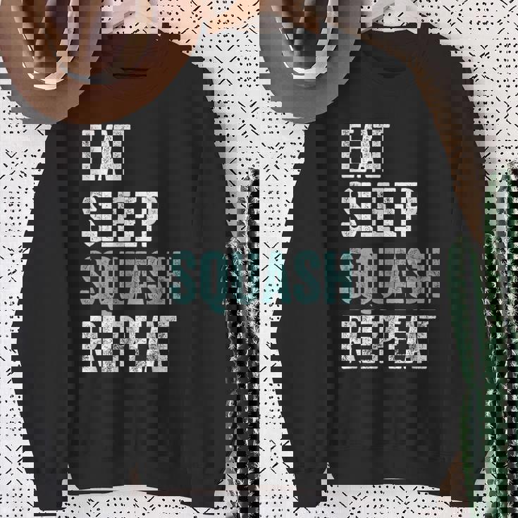 Eat Sleep Squash Repeat Squash Camisa de entrenamiento Regalos para ancianas