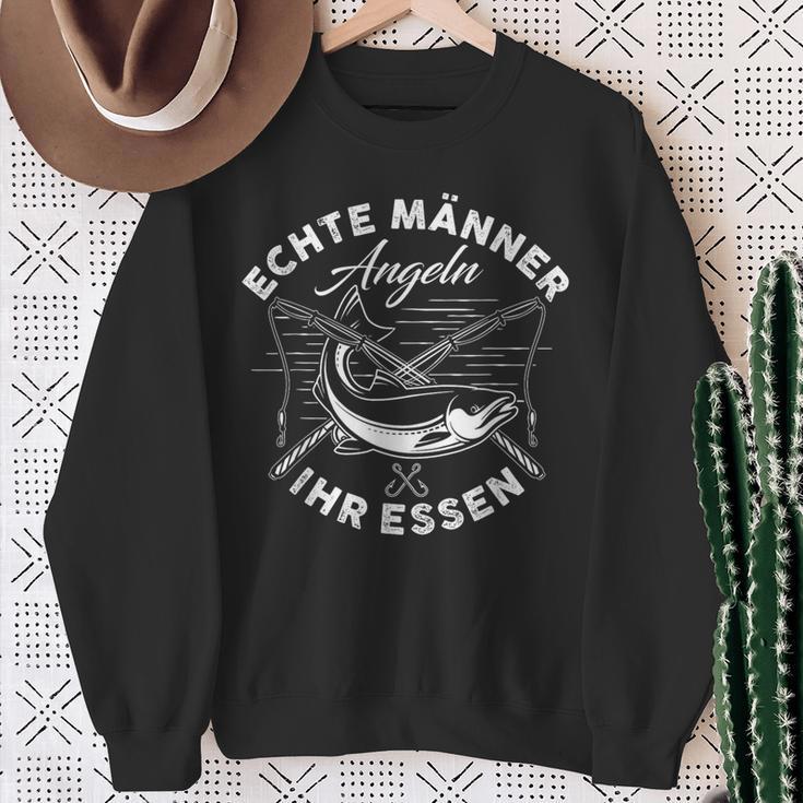 Echte Männer Angeln Ihr Essen Sweatshirt Geschenke für alte Frauen