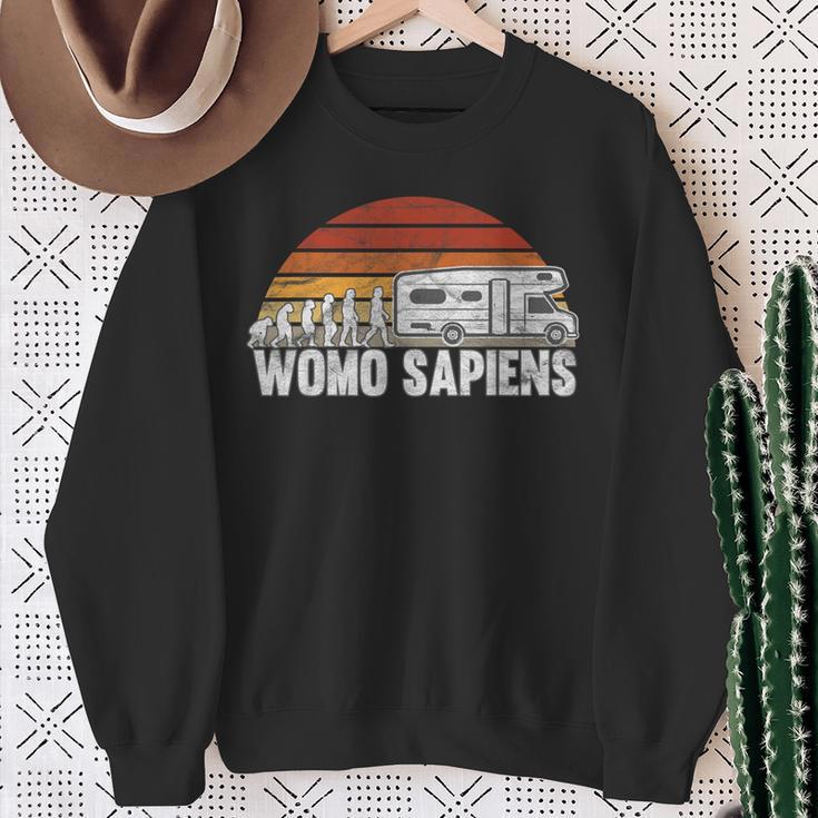 Evolution Caravan Camping Womo Sapiens Sweatshirt Geschenke für alte Frauen