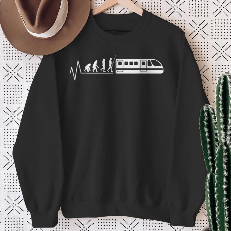 Evolution Train Driver Train Train Train Locomotive Sweatshirt Geschenke für alte Frauen