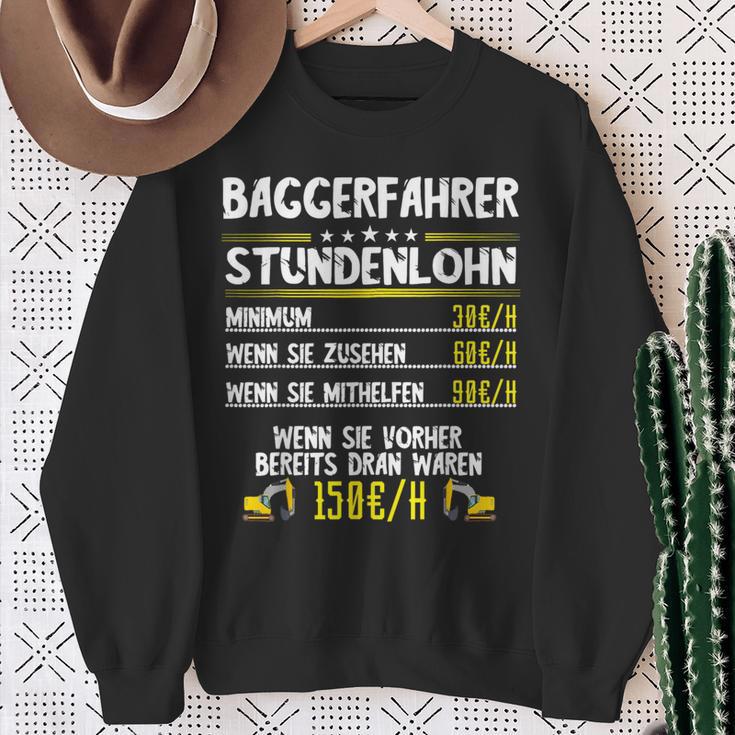 Excavator Driver Hourly Wage Digger Guide Machine Guide Work Sweatshirt Geschenke für alte Frauen