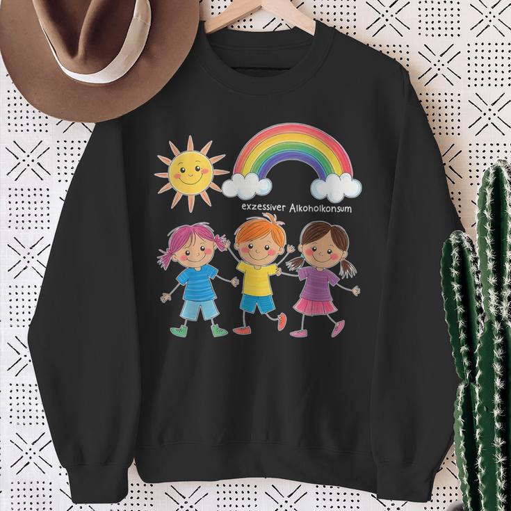 Excessive Alcohol Consumption X Children's Drawing Sweatshirt Geschenke für alte Frauen