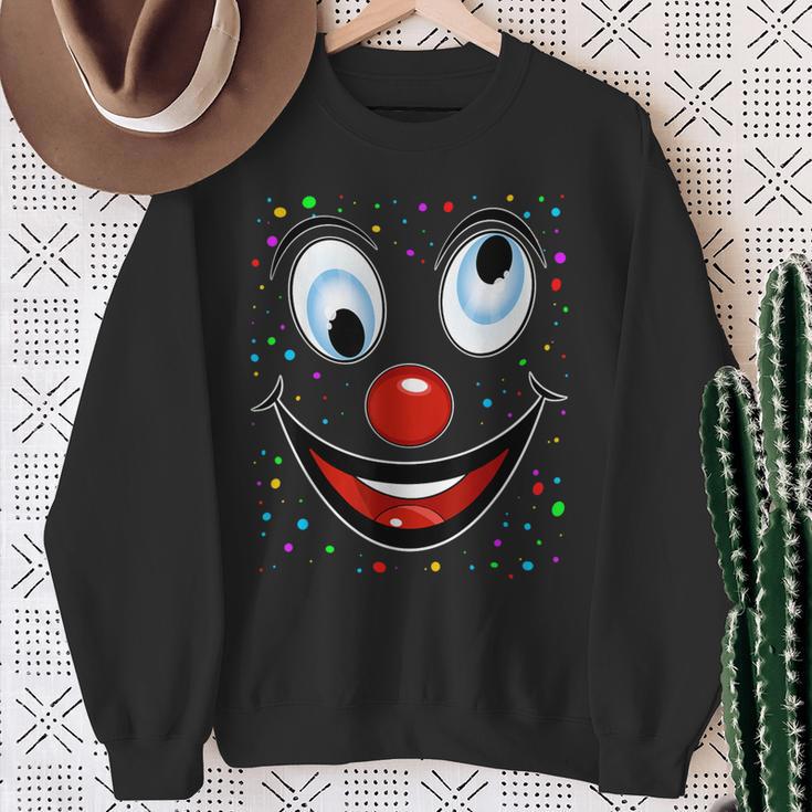 Fancy Dress Clown Face Outfit Clown Costume Carnival Sweatshirt Geschenke für alte Frauen