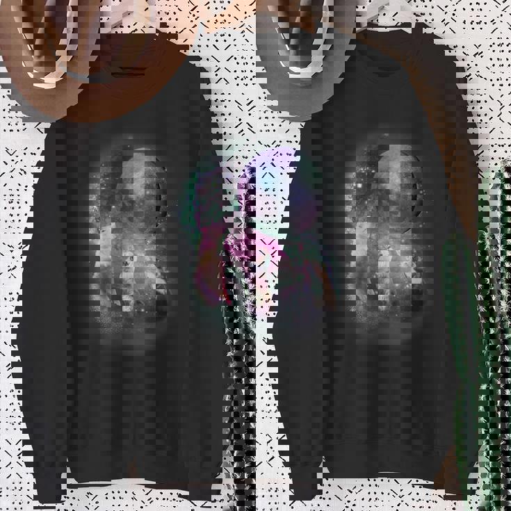 Ferret Howling at the Moon Sweatshirt - Fun Unisex Top Gifts for Old Women