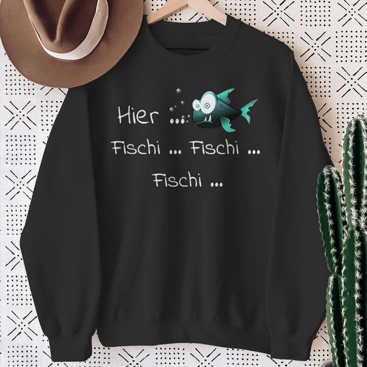 Here Fischi As A For Anglers Sweatshirt Geschenke für alte Frauen