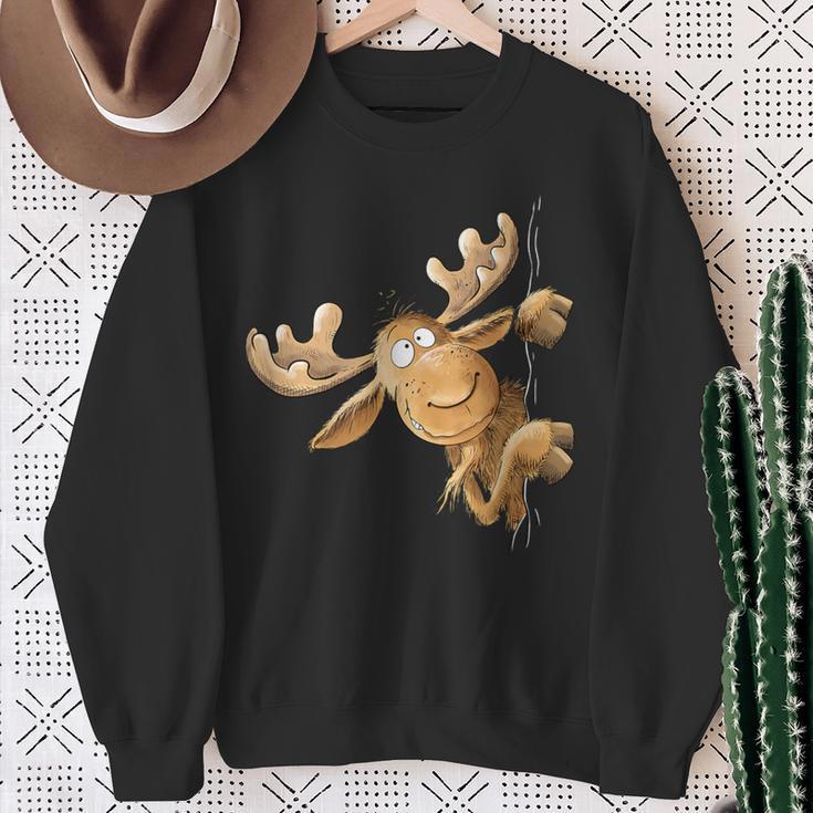 With Cartoon I Elk Wild Animal Motif Sweatshirt Geschenke für alte Frauen