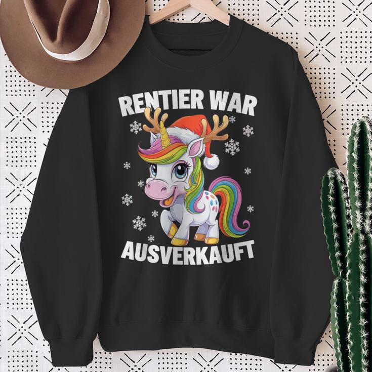 Christmas Unicorn Reindeer Was Out Sold Out Sweatshirt Geschenke für alte Frauen