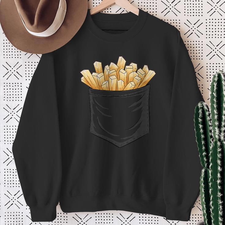 Fries Fast Food Chips In Your Bag Sweatshirt Geschenke für alte Frauen