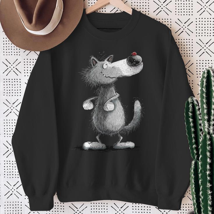 Grey Wolf I Wolves Wild Animal Nature Wolves Sweatshirt Geschenke für alte Frauen