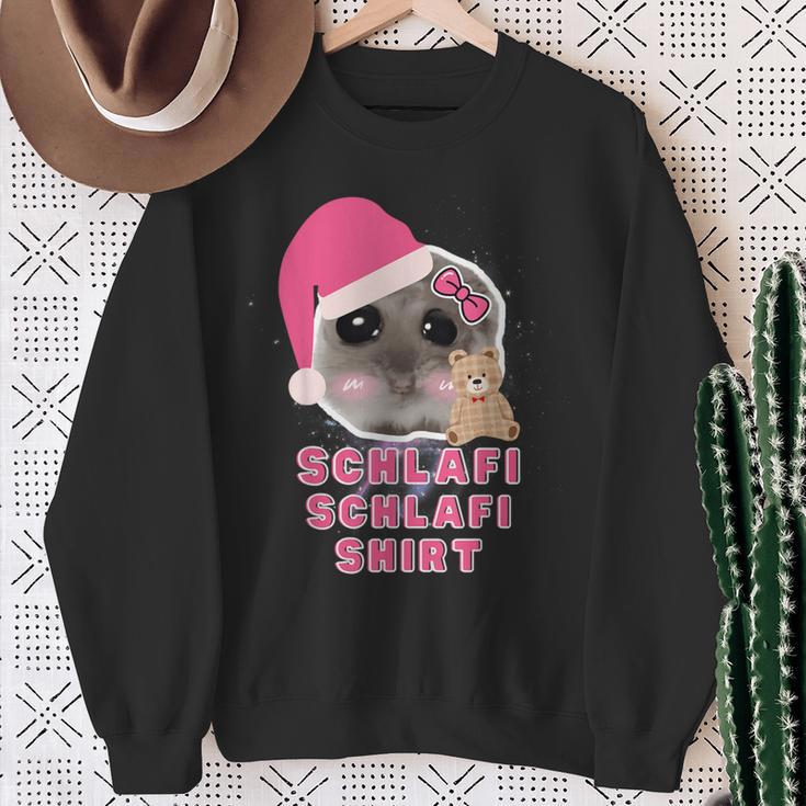 Hamster Sadhamster Hamstie Meme Schlafi Schlafi Sweatshirt Geschenke für alte Frauen