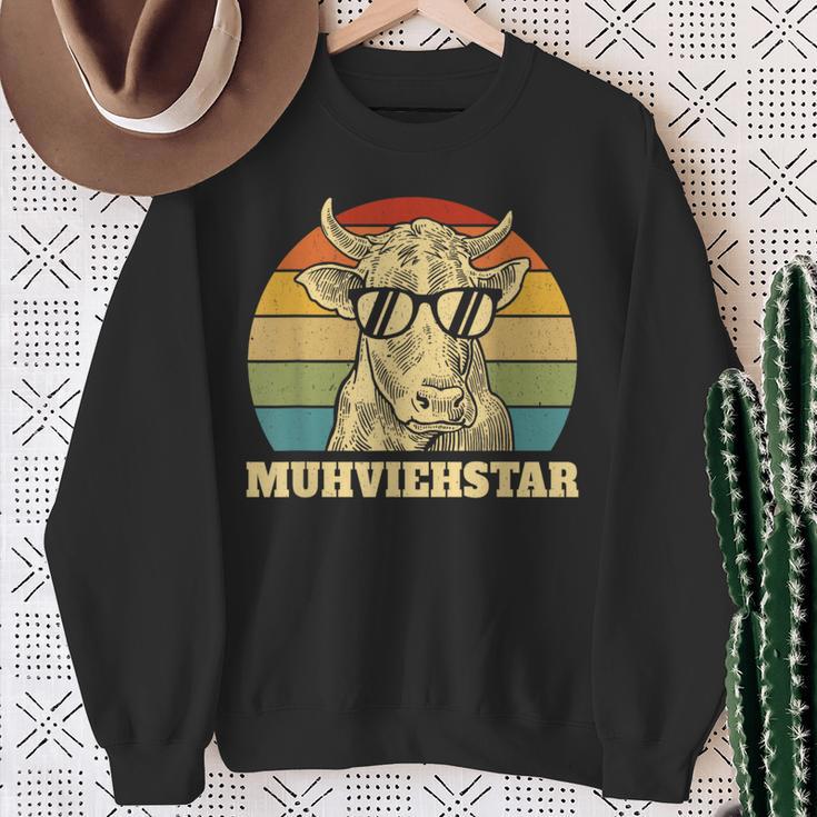 Muhviehstar Moviestar Cow Cow Cow Cattle Farmer Sweatshirt Geschenke für alte Frauen