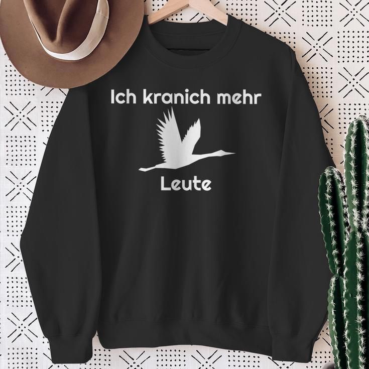 Pause Ich Kranich Mehr Bird Saying Joke Sweatshirt Geschenke für alte Frauen