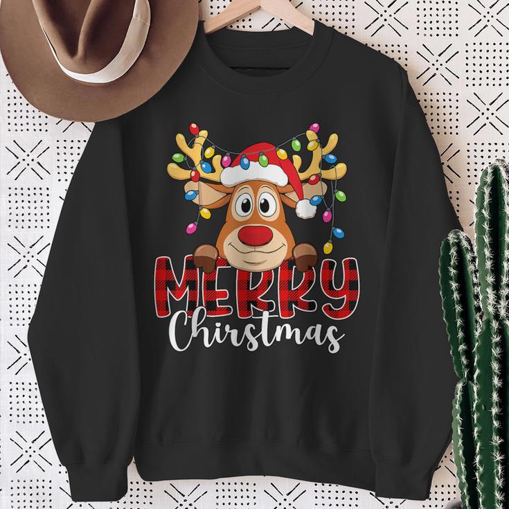 Reindeer Merry Christmas Family Sweatshirt Geschenke für alte Frauen