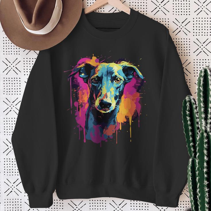 Galgo Espanol Colourful Greyhound Sweatshirt Geschenke für alte Frauen