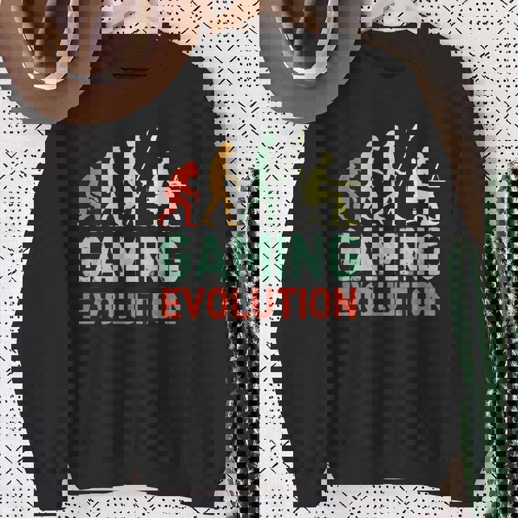 Gaming Evolution Humorideojuego Diciendo Divertido Gamers Camisa de entrenamiento Regalos para ancianas